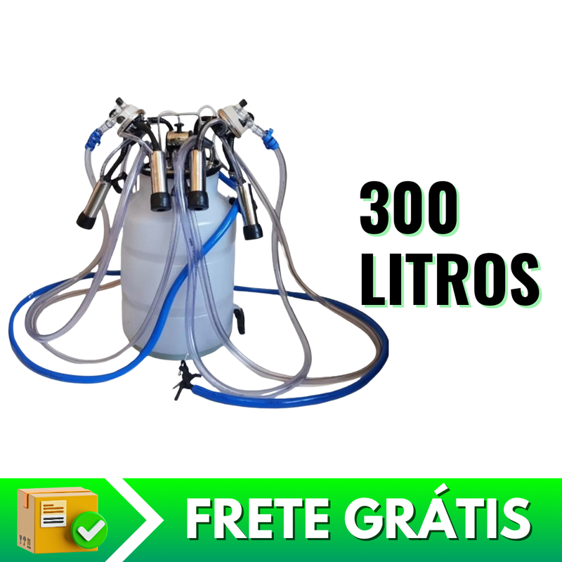 Conjunto Duplo Para Ordenha Com 1 Tarro 300Lts E 2 Coletor