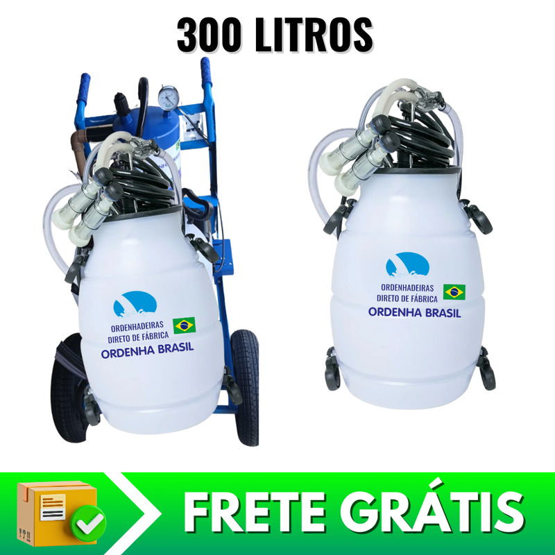 Ordenha Móvel p/ cabras e ovelhas 300Lts 2 conjunto